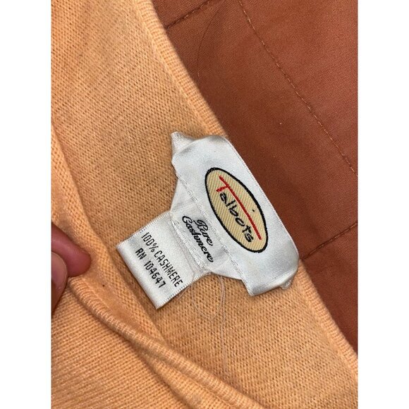 Talbots 100% Cashmere Sweater Peach Long Sleeve Women's Size M - Picture 5 of 6